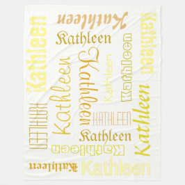Cuddly warme Fleece personalisierte Namensdecke