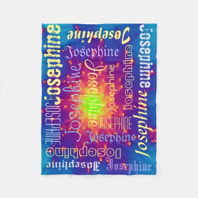 Cuddly warme Fleece personalisierte Namensdecke (Vorderseite)