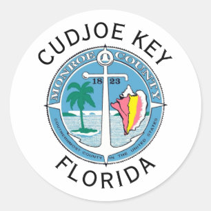 Cudjoe Key - Florida Keys Runder Aufkleber