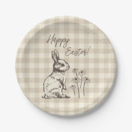 Cudly Bunny Rabbits Bonanza - Happy Oaster. Pappteller