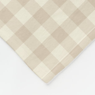 Cudly Bunny Rabbits Gingham - neutrales Muster. Fleecedecke