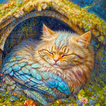 Cudly Kitten Bird Schlafen im Bird House Puzzle<br><div class="desc">Das lustige Design von "Cudlyly Kitten Bird Sleeping in Bird House" hebt Kleidung, Rätsel und Qualitätsprodukte mit bezaubernder Anziehungskraft auf. Stellen Sie sich ein Szenario vor, in dem sich eine Katze auf Blume setzt und ein wunderschönes Fantasy-Tier präsentiert - ein niedliches Kätzchen mit Federn. Dieses skurrile Gemälde, das auf Kinder...</div>