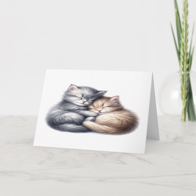 Cudly Kittens NOTECARD Dankeskarte (Vorderseite)