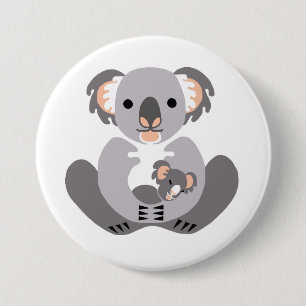 Cudly Koala- Marsupial - Aussie wild lebende Tiere Button
