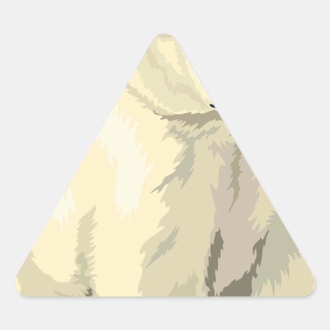 Cudly Polar Bär Dreieckiger Aufkleber (Vorderseite)