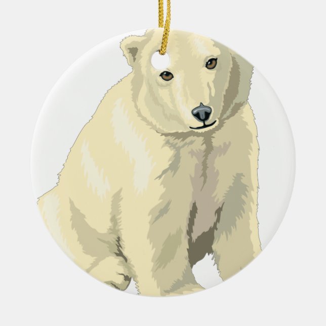 Cudly Polar Bär Keramik Ornament (Vorne)