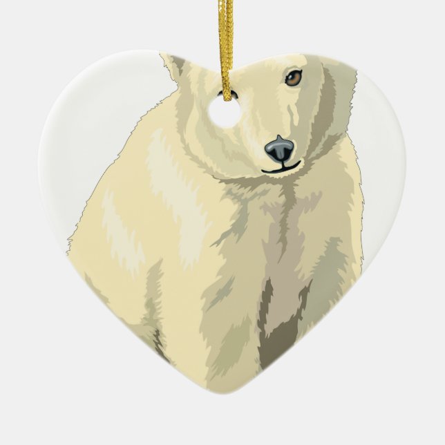 Cudly Polar Bär Keramikornament (Vorne)