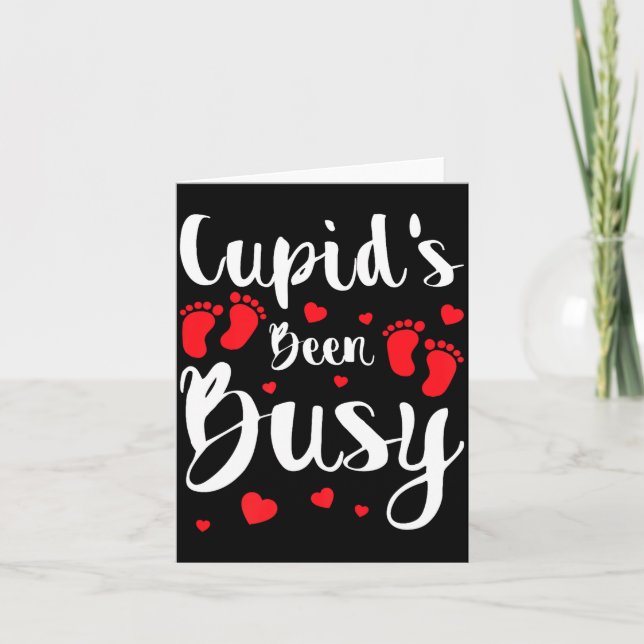 Cud's Been Busy Funny Baby Reveal 2025 Valentine N Karte (Vorderseite)