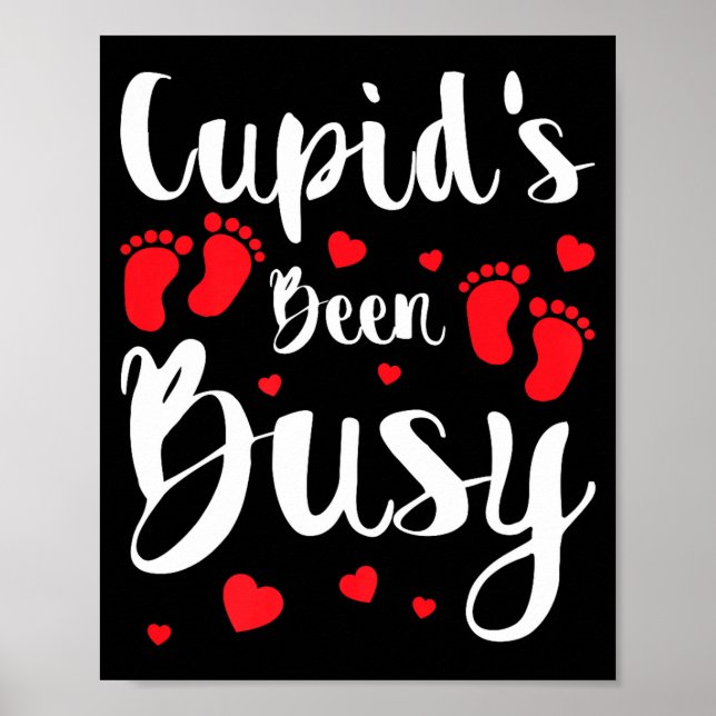 Cud's Been Busy Funny Baby Reveal 2025 Valentine N Poster (Vorne)