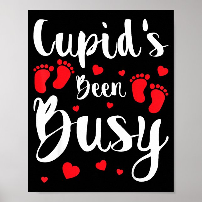 Cud's Been Busy Funny Baby Reveal 2025 Valentine N Poster (Vorne)