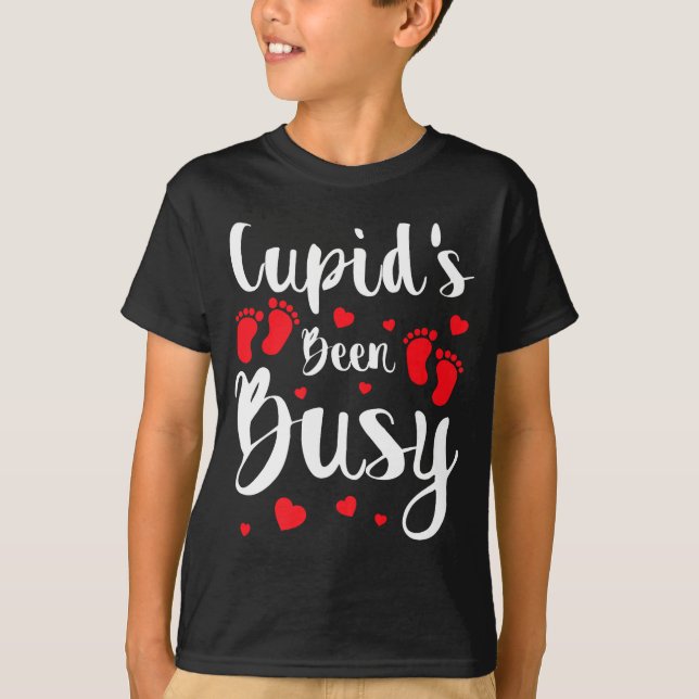 Cud's Been Busy Funny Baby Reveal 2025 Valentine N T-Shirt (Vorderseite)