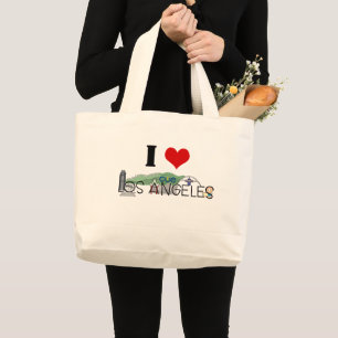 CUE Los Angeles Jumbo Tote Bag Jumbo Stoffbeutel