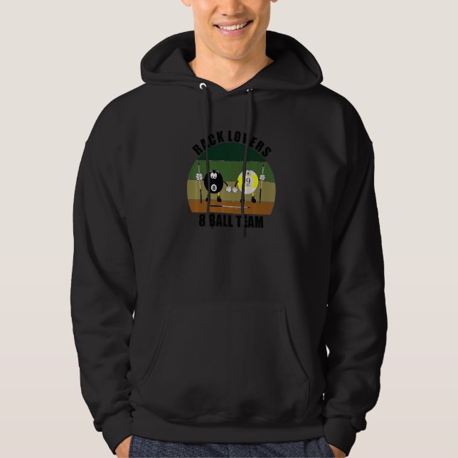 Cue Sports Pool Billiards Team Rack Lovers 8 Ball  Hoodie (Vorderseite)