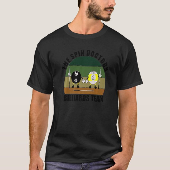 Cue Sports Pool Billiards Team Spin Docs Bi T-Shirt (Vorderseite)