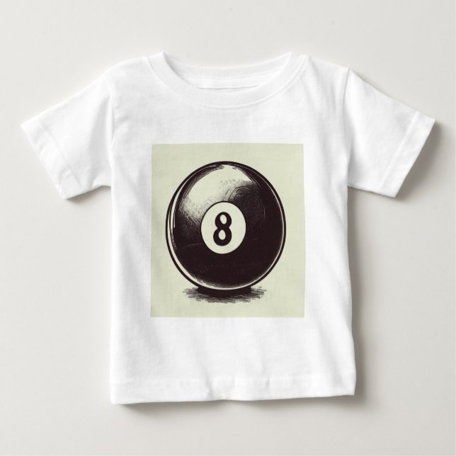 Cue-t-Aight-Ball Baby T-shirt (Vorderseite)