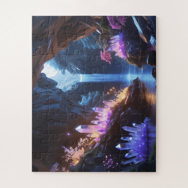 Cueva de Cristal con Cascada Mágica Puzzle (Vertikal)