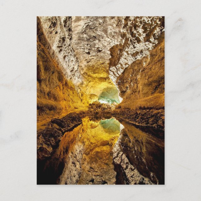 Cueva de los Verdes Kanarische Inseln Spanien Höhl Postkarte (Vorderseite)