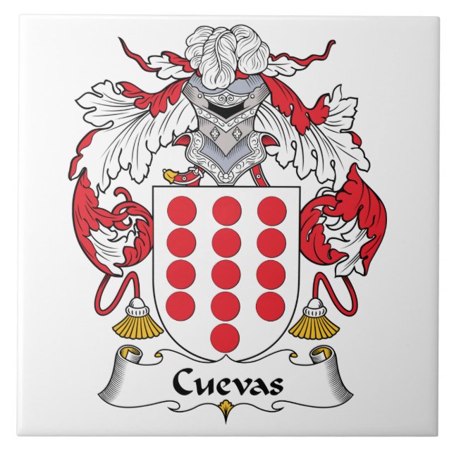 Cuevas Familienwappen Fliese (Vorderseite)