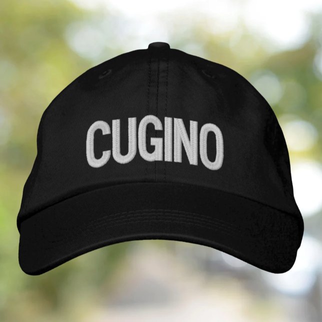 Cugino (Cousin/Männchen) bestickt Stilvoll Italien Bestickte Baseballkappe (Von Creator hochgeladen)