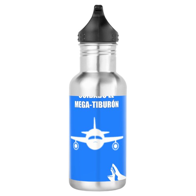 Cuidado El MEga-Tiburon Edelstahlflasche (Rechts)