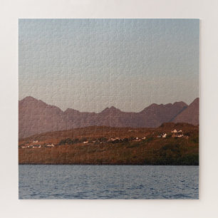 Cuillin Hills bei rotem Sonnenuntergang Isle of Sk Puzzle