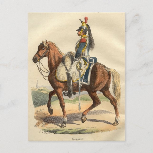 Cuirassier Postkarte (Vorderseite)