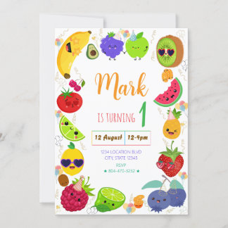 Cuit Fruit Birthday Einladung