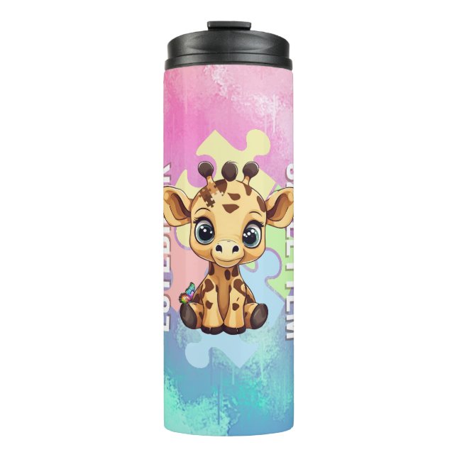 Cuki affirmációk | SNI Zsiráf | Egyedinek Thermosbecher (Vorderseite)
