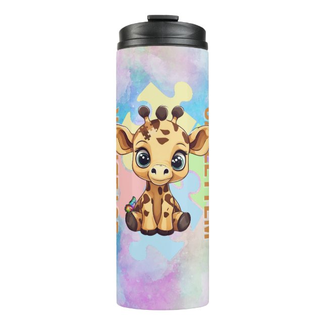 Cuki affirmációk | SNI Zsiráf | Egyedinek Thermosbecher (Vorderseite)