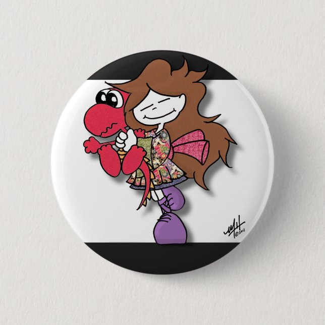 Cukini Drache-Pressung Button (Vorderseite)