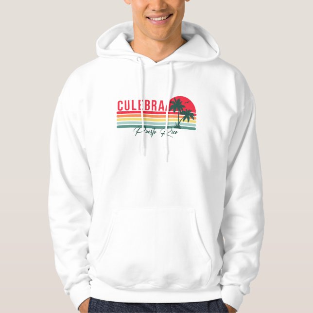 Culebra Puerto Rico Palm Hoodie (Vorderseite)