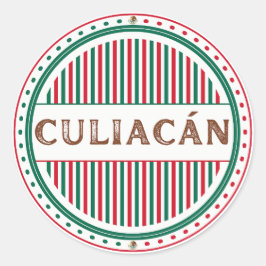 Culiacan City Pride Emblem – Mexican Identity Runder Aufkleber
