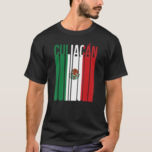 Culiacan Sinaloa Mexico Retro Mexikanischer Kirche T-Shirt (Vorderseite)
