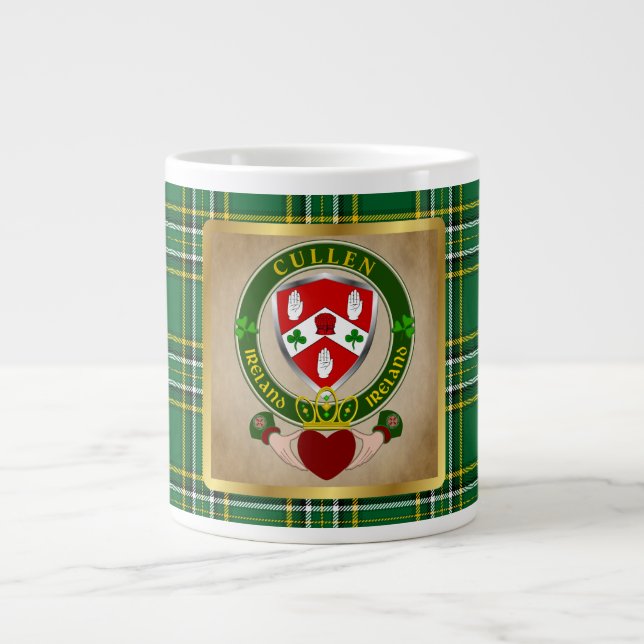 Cullen/O'Cullen Irish Shield Claddagh Jumbo-Tasse (Vorderseite)
