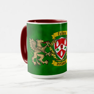Cullen/O'Cullen Irish Shield & Griffins Tasse