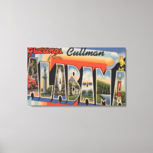 Cullman, Alabama - große Buchstabe-Szenen Leinwanddruck