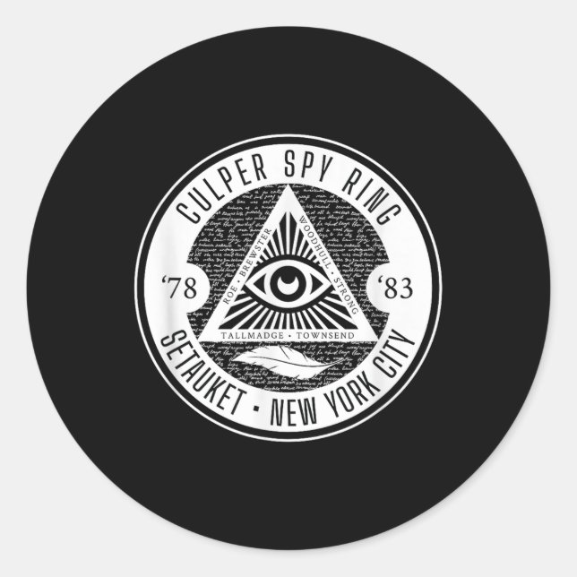 Culper Spy Ring Revolutionskrieg Runder Aufkleber (Vorderseite)