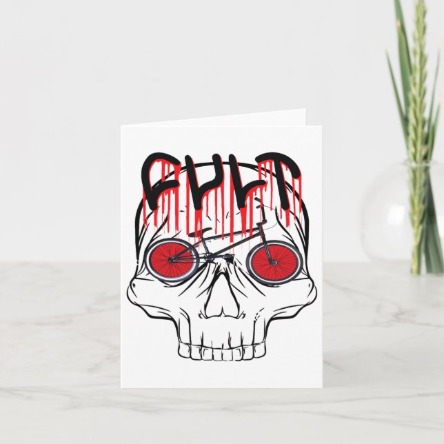 Cult Bmx Halloween Kostümgeschenk für Frauen Mädch Karte (Vorderseite)