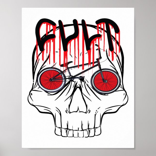 Cult Bmx Halloween Kostümgeschenk für Frauen Mädch Poster (Vorne)