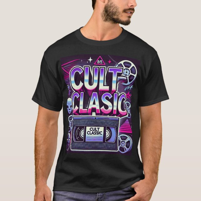 Cult Classic Retro 80er Graphic T - Shirt - VHS Ho (Vorderseite)