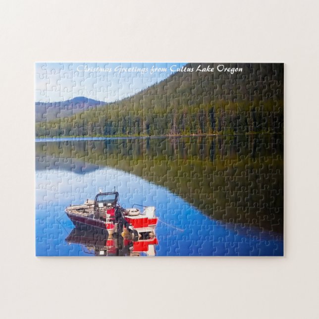 Cultus Lake Oregon. Weihnachtsgrüße Puzzle (Horizontal)