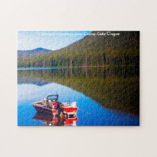 Cultus Lake Oregon. Weihnachtsgrüße Puzzle