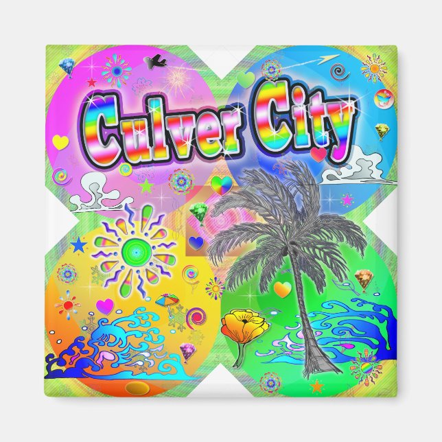 Culver CIty Quadro Seasons Magnet (Vorne)