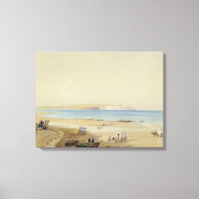 Culver Cliff, Isle of Wight (w/c, pen & ink, Körpe Leinwanddruck (Vorderseite)