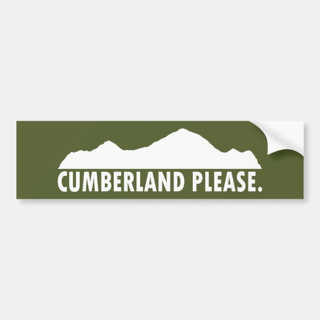 Cumberland Bitte Autoaufkleber (Vorne)