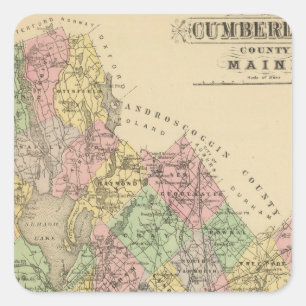 Cumberland Co, Maine Quadratischer Aufkleber