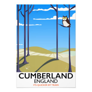Cumberland, England Vintage-Reiseposter. Fotodruck