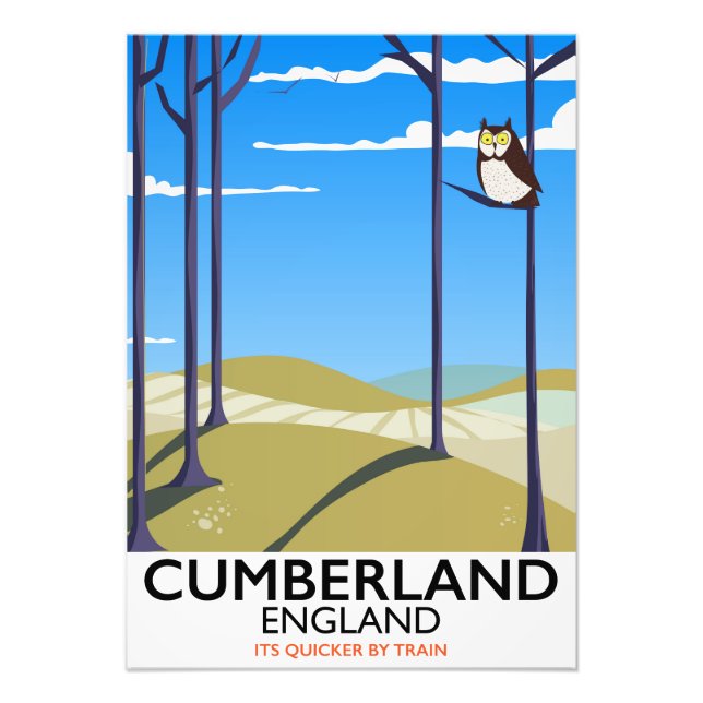 Cumberland, England Vintages Reiseplakat. Fotodruck (Vorne)