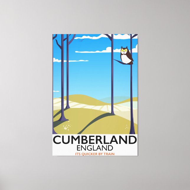 Cumberland, England Vintages Reiseplakat. Leinwanddruck (Vorderseite)