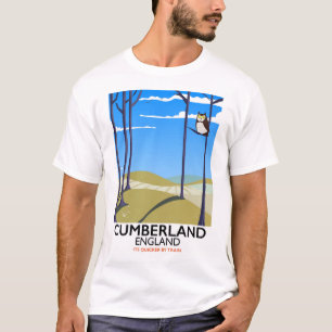 Cumberland, England Vintages Reiseplakat. T-Shirt